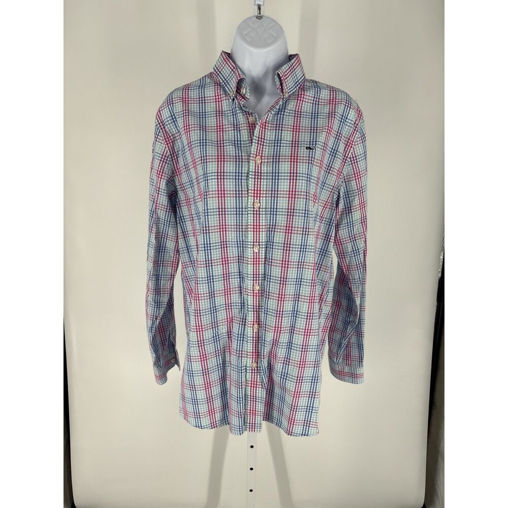Vineyard Vines Plaid Button Down Shirt Women’s Preppy Long Sleeve Collared Top